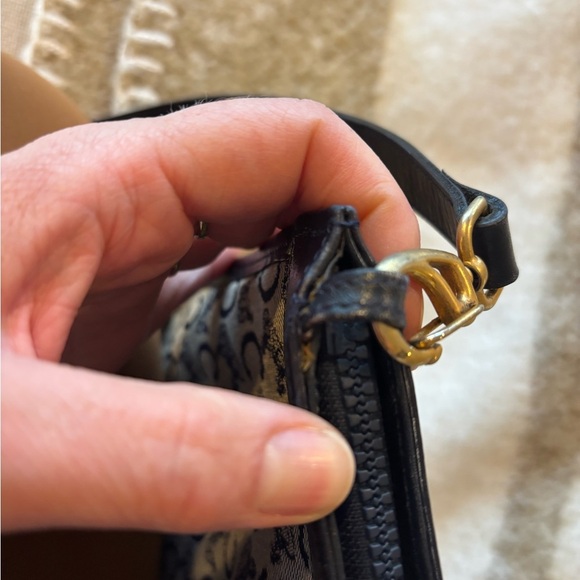 Celine Vntg. Navy and White Patterned Shoulder Bag - Picture 12 of 12